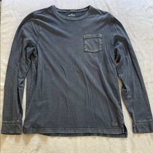 Hollister Charcoal Long Sleeve Tee